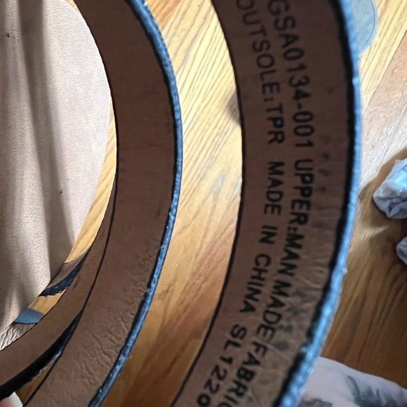 Womens sz 9 leopard shimmery print Very G slides EUC - Picture 4 of 5